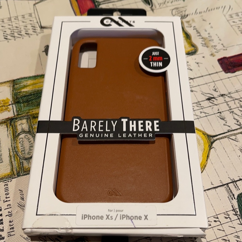Case mate,2mm thin genuine leather. iPhone XS/X